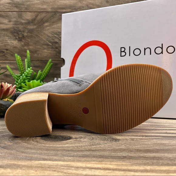 NIB Blondo Nina Waterproof Suede Ankle Bootie - Picture 9 of 12